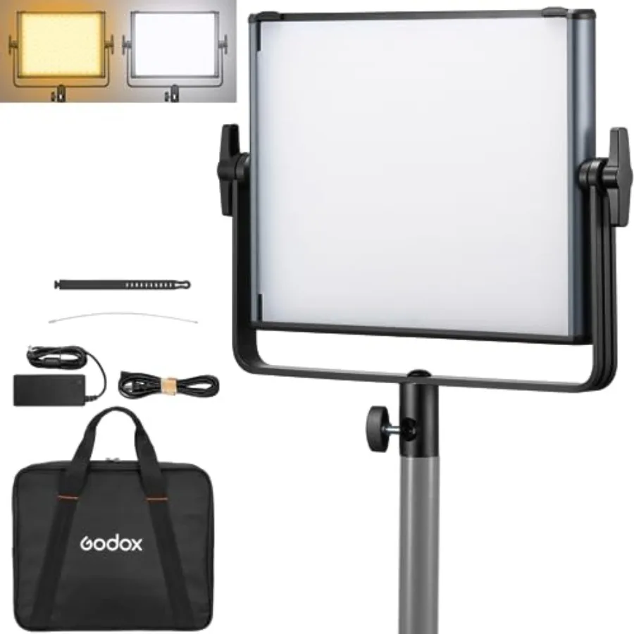 

【New model】LDX50Bi 14'' Bicolor LED Video Light 65W 2800K-6500K LED Panel Light with 600 LED Beads 11 FX Effects CRI/TLCI 96+ 9