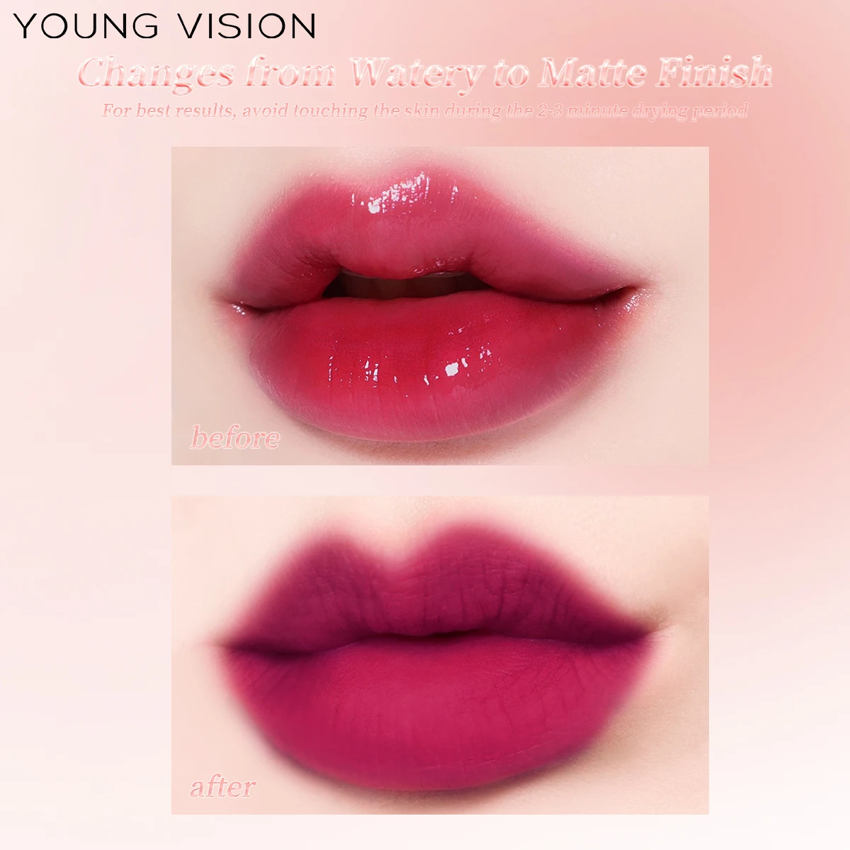 Tintura per labbra opaca a 6 colori con tecnologia di blocco del colore, non appiccicosa, leggera, trucco per labbra Colore labbra a lunga durata