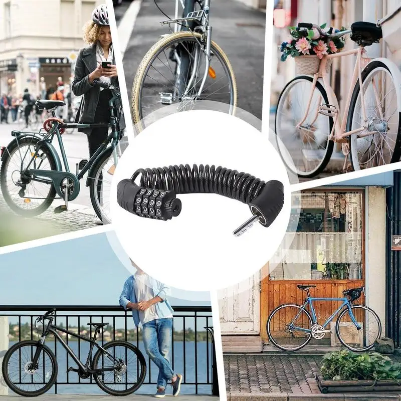 For Refer To Description  Bikes Lock Cable Bicycles Lock Wire Lock Safety Lock Scooter Lock Combination Portable Password Cable