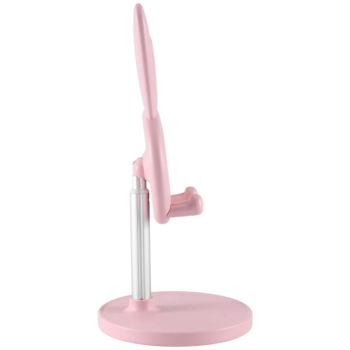 Dudukan ponsel Desktop bahan logam untuk ponsel pintar Tablet Laptop berdiri, merah muda