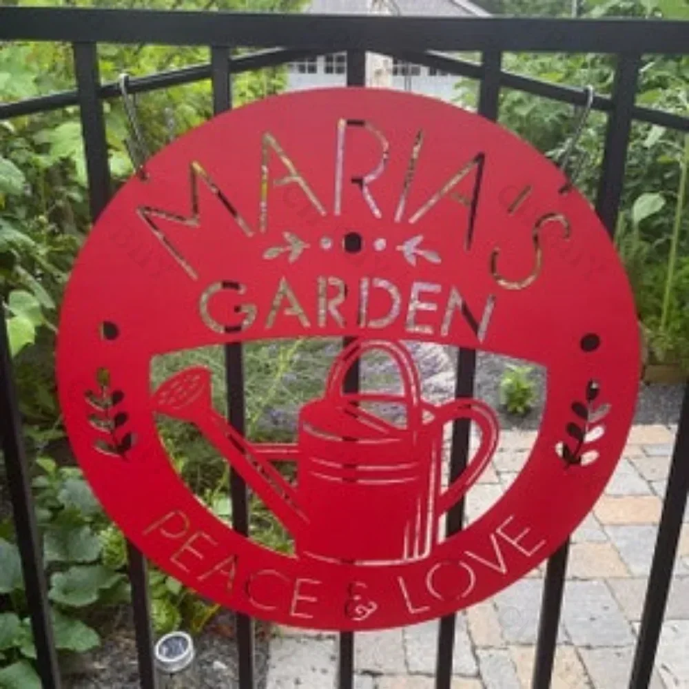 Custom Metal Garden Sign, A Tribute To Fresh Produce. A Hanging Ornament,Showcasing Garden Beauty and Bounty in Delightful Decor