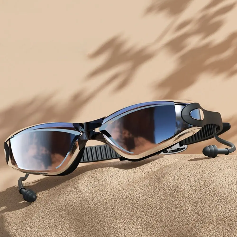 

Anti Fog Swimming Goggles With Earplugs Wide View Swim Eyewear Glasses HD Waterproof Swim Training Glasses Swimming Gear