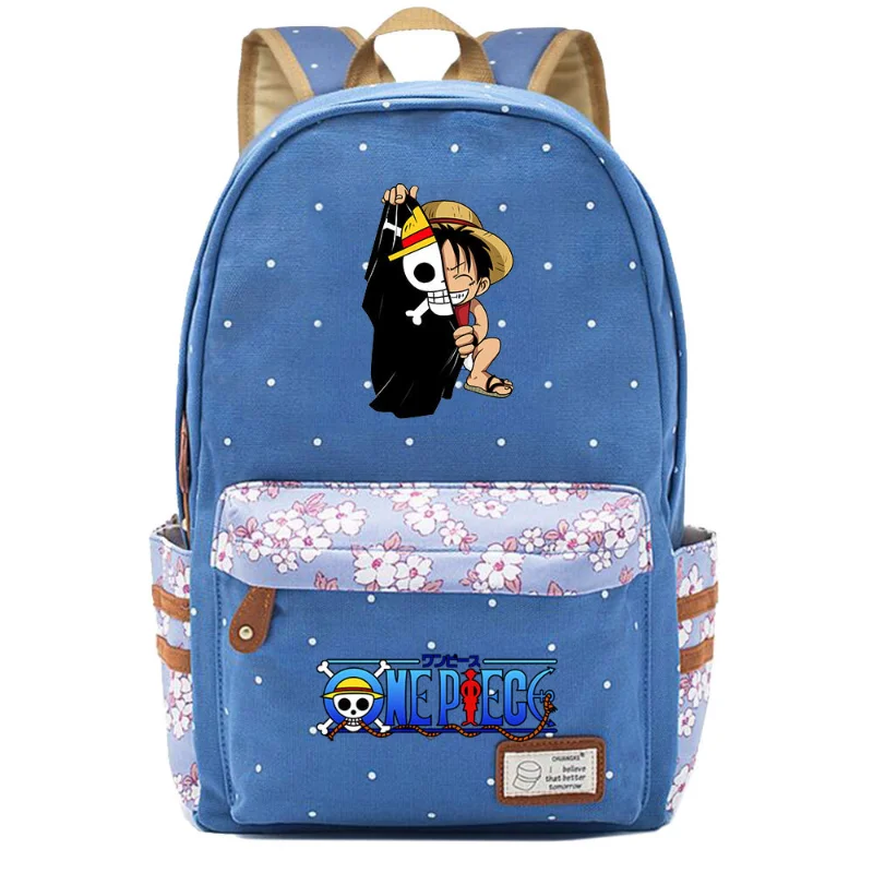 One Piece New Cartoon Student Schoolbag Large Capacity Casual and Lightweight Shoulder Pad Cute Waterproof Backpack