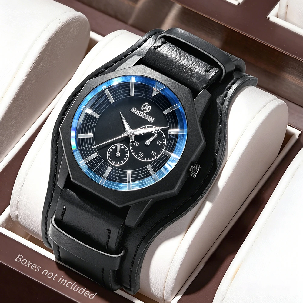 1Pc Stylish and Handsome Men's Watch, the Ideal Gift for Him, a Premium Men's Watch Suitable for Daily Wear or as a Gift