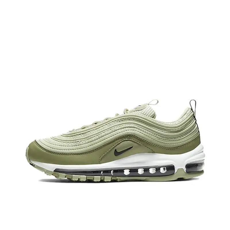 Nike Air Max 97 Women's Gold Cushioned Cushioned Fashion Retro Comfortable Breathable Anti-slip Wear-resistant Running Shoes