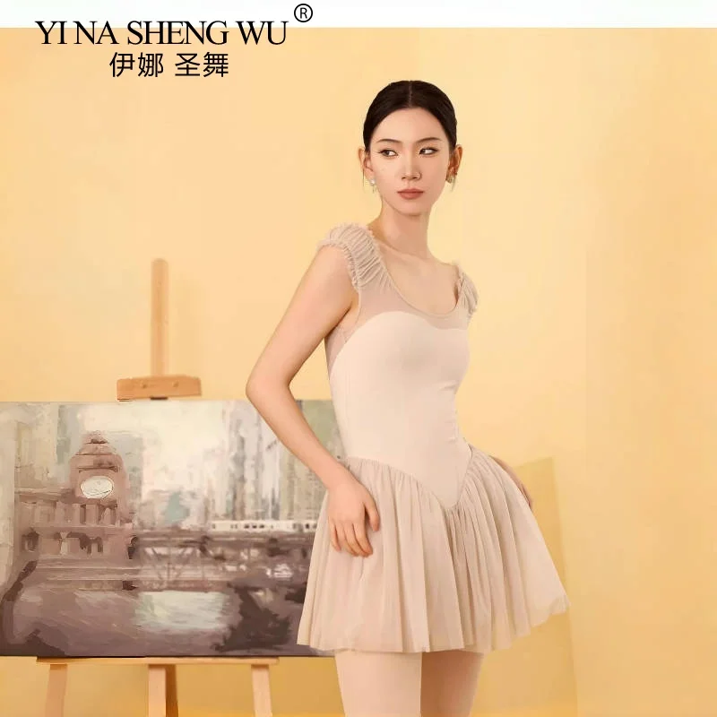 تنورة الباليه الفاخرة الكبار سليم صالح تنورة قصيرة المرأة بلا أكمام شبكة الربط فستان المهنية مرحلة أزياء مسرحية