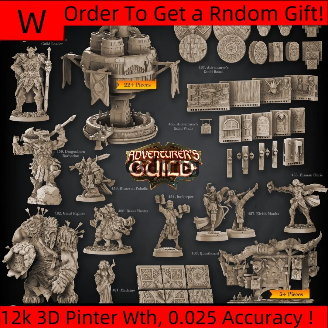 Miniature Resin Model [Tavern Adventurer] Priest Paladin Elf Monk Dnd War Chess Model Unpainted