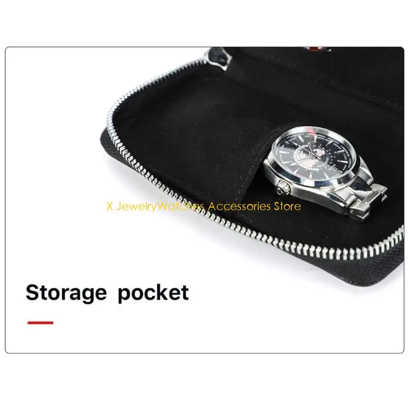 

31KD Cowhides 2 Watch Storage Case Minimalist Leather Jewelry Cover Unisex Ornaments