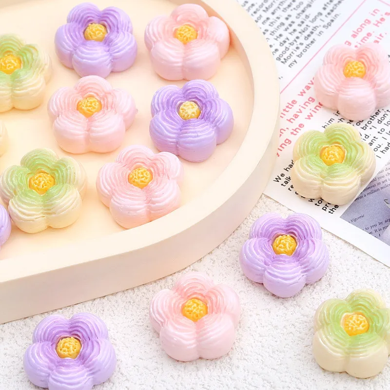 

10Pcs Kawaii Cartoon Sakura Bread Resin DIY Shoes Hat Icebox Barrette Mobile Phone Case Scrapbook Cream Glue Flat Back Resin