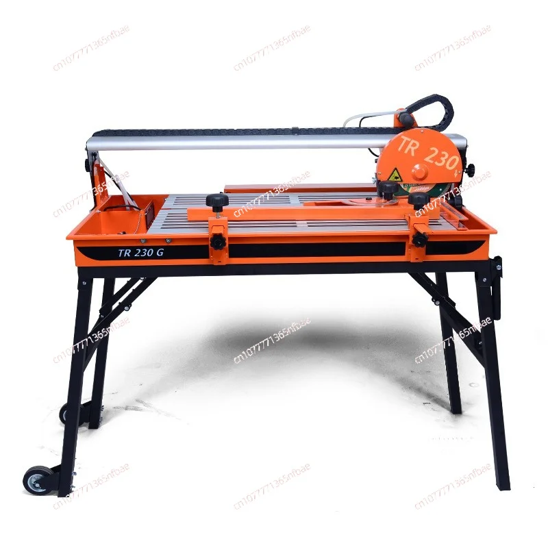 Adjustable cutting head supports 0°-45° miter chamfer cut, perfect for seamless tile corner installation.