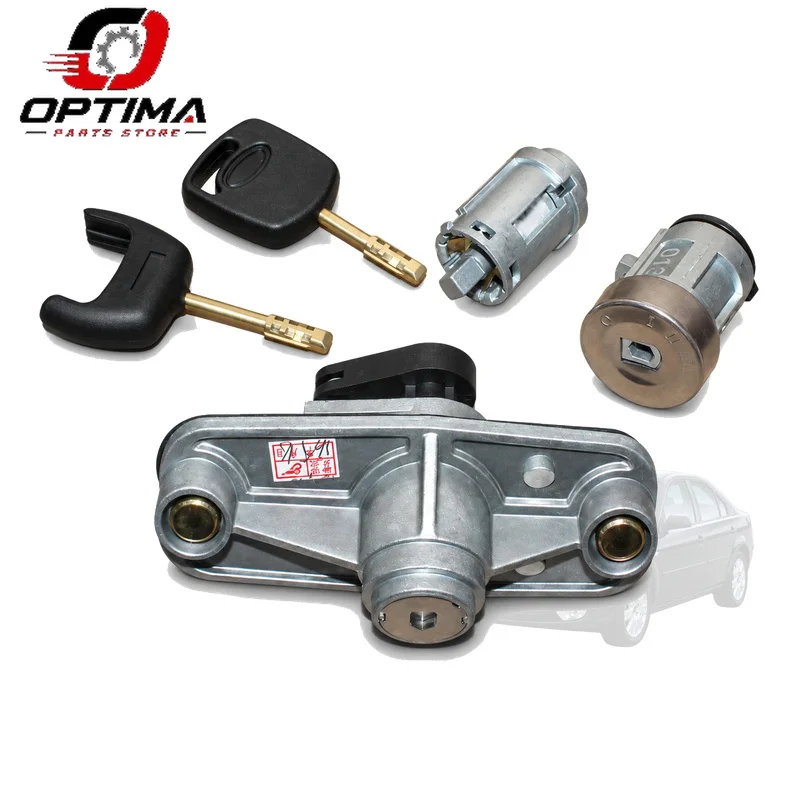 LK1S71F22050AA Car Lock Set Ignition Switch Door Trunk Lock Cylinder with 2 Keys for Ford Mondeo MK3 2000-2007 1S71-F22050-AH