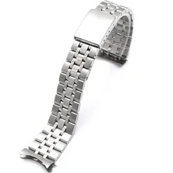 17mm 19mm Stainless Steel Bracelet Bands Vintage Jubilee Curved End Replacement Strap Fits For Tudor TUDO Series Watches