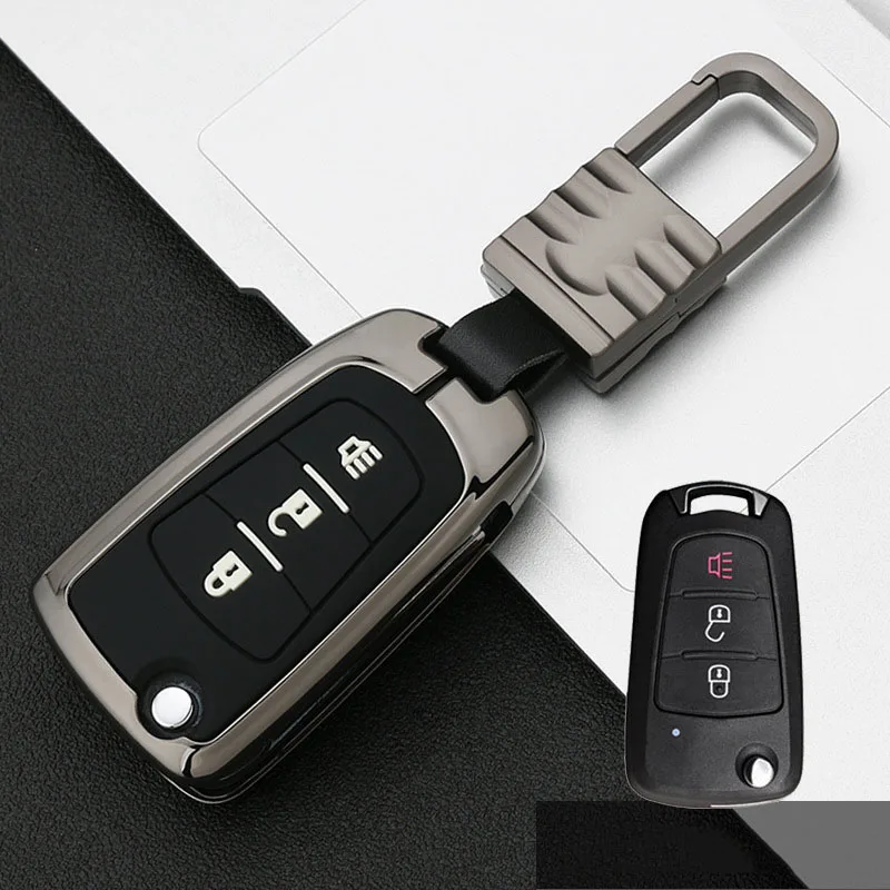 Galvanized Alloy Car Remote Key Cover Case for GREAT WALL WINGLE STEED 5 6 HAVAL HOVER H5 Folding Key Covers keychain