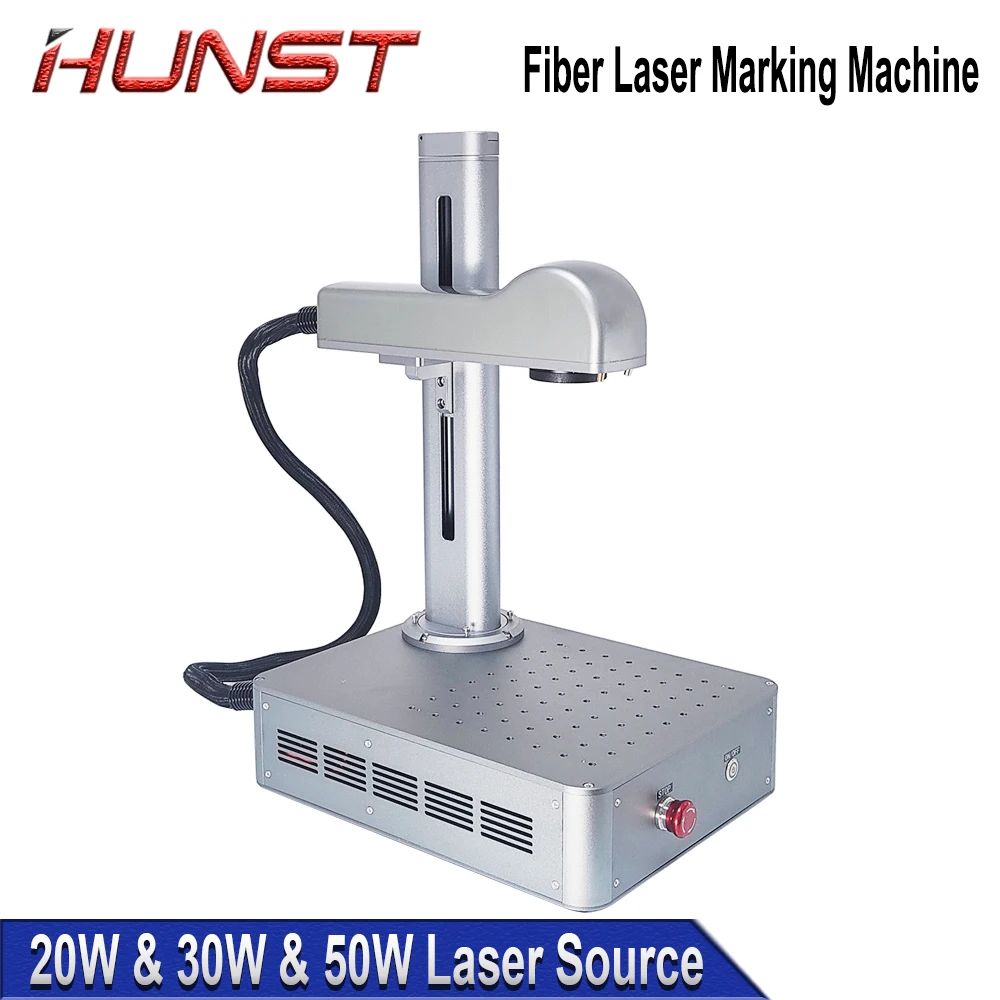 Hunst 20W 30W 50W Fiber Laser Marking Machine Industrial Portable Compact Engraving Machine for Engraving Metal Jewelry Plastic