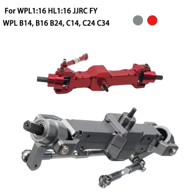 Front Axle for HL WPL B16 B24 C14 C24 C34 FY JJRC 1/16 OP Accessories Metal Upgrade Parts Kit Rc Model Crawler Car Truck Buggy