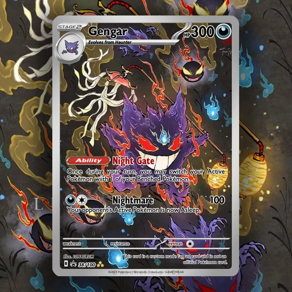 

PKM Cards Ukiyo-e Mountains & Seas Series Custom Self-made Monster Pokemon Etched Textures Anime Peripheral Collection Game Card