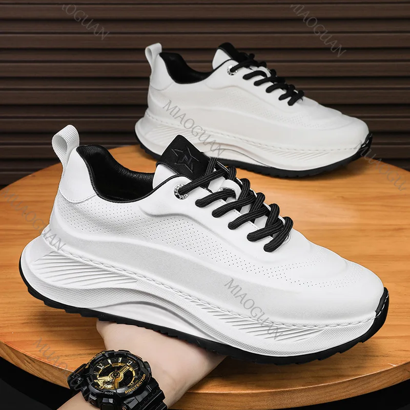Concise Men Chunky Sneakers New Casual Comfort Male Sports Shoes Spring Autumn New  Lace-up Running Footwears Zapatillas Mujer
