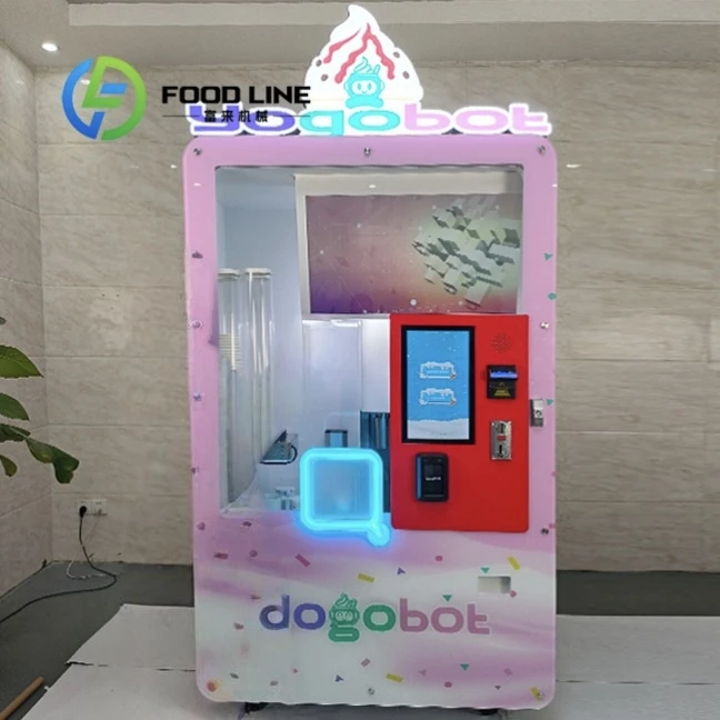 Smart Robot Ice Cream Vending Machine Specialized For Yogurt Texture With Multiple Topping Options For Healthy Dessert Business