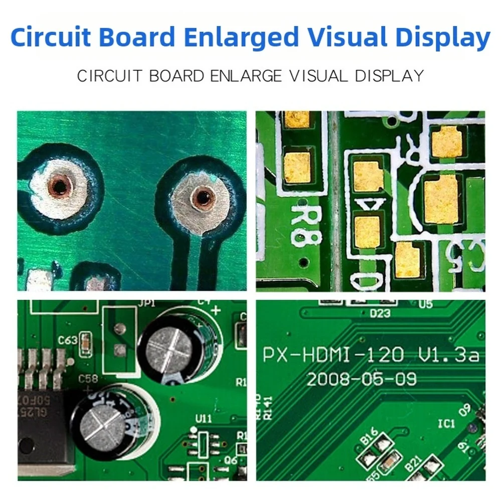 Industrial Digital For microscope 4.3 Inch Display For 1000x 8 Adjustable LEDs Manual Focus for SMD PCB Repair Tasks