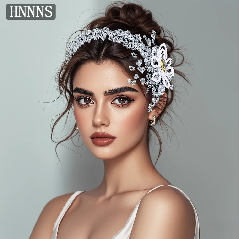 

TOPQUEEN Beautiful Bride Wedding Headband Handmade Bead Weaving Exquisite Ladies Banquet Ball Party Hair Accessories YXA118