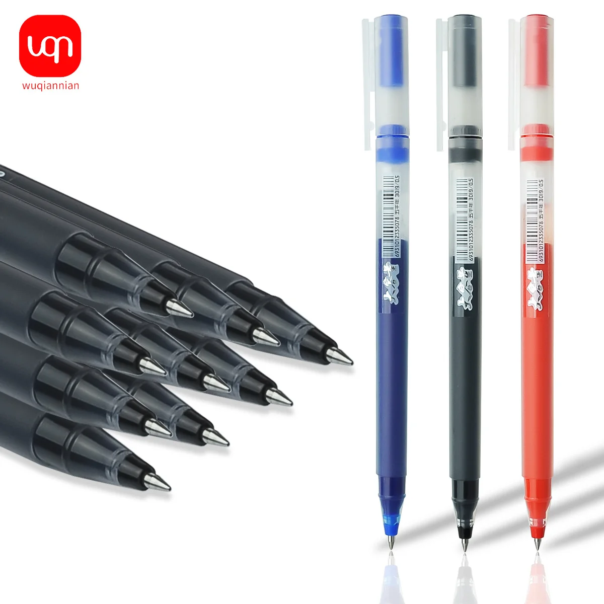 WQN gel pens sets Black&Red&Blue Kawaii Aesthetic stationery cute cheap 0.5mm stuff school&Office supplies Ballpoint pretty pen