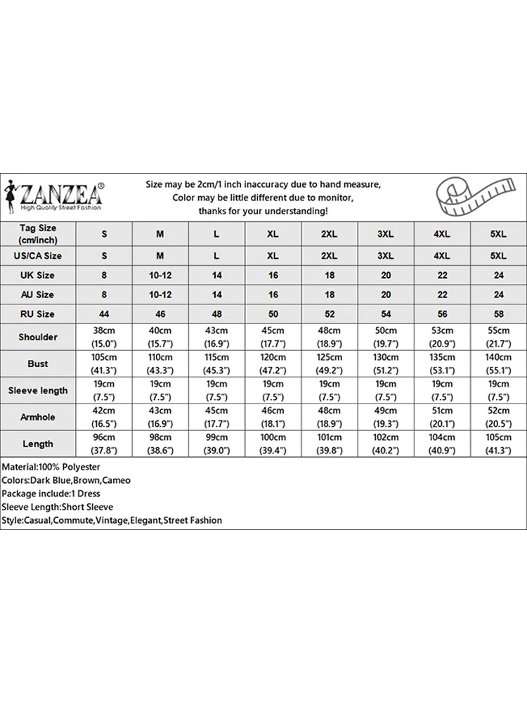 Zazeza-فستان بأكمام قصيرة للنساء ، فستان غير رسمي بأكمام قصيرة ، كتلة ألوان ، فضفاضة ، ياقة طية صدر السترة ، نمط بوهيمي ، الأفضل للصيف والعطلات ،