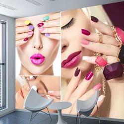 6+ Waterproof Nail Salon Beauty Peel n Stick Optional Wallpaper Home Decor for Living Room Decoration Bed Walls Renovation Mural