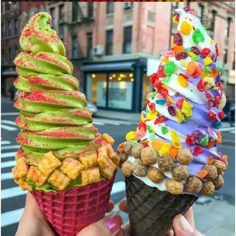 Industrial  3 Flavor  Countertop Soft Serve Cream Machine