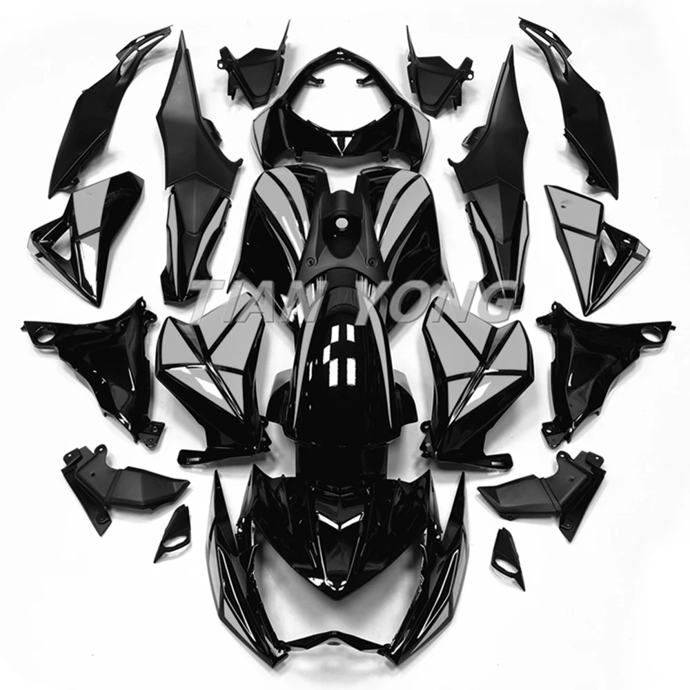 Bodywork For Kawasaki Full Fairing Kit Z800 Cowling Bright black gray checkered pattern 2013 2014 2015 2016