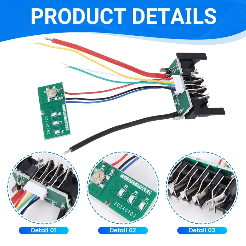 

2Pcs Li- Battery PCB Charging Protection Circuit Board For 18V 20V DCB201 DCB203 DCB204