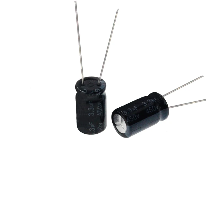 20PCS 450V 3.3uF 450Volt 3.3MFD 10*10mm Aluminum Electrolytic Capacitor Radial