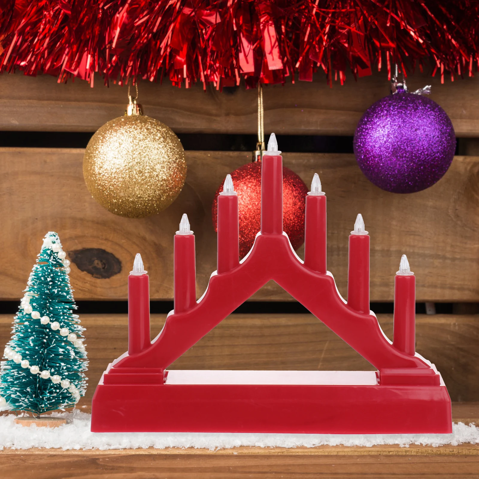 LED Night Light Operated Candles Xmas Lamp Reading Retro Style Desk Bridge