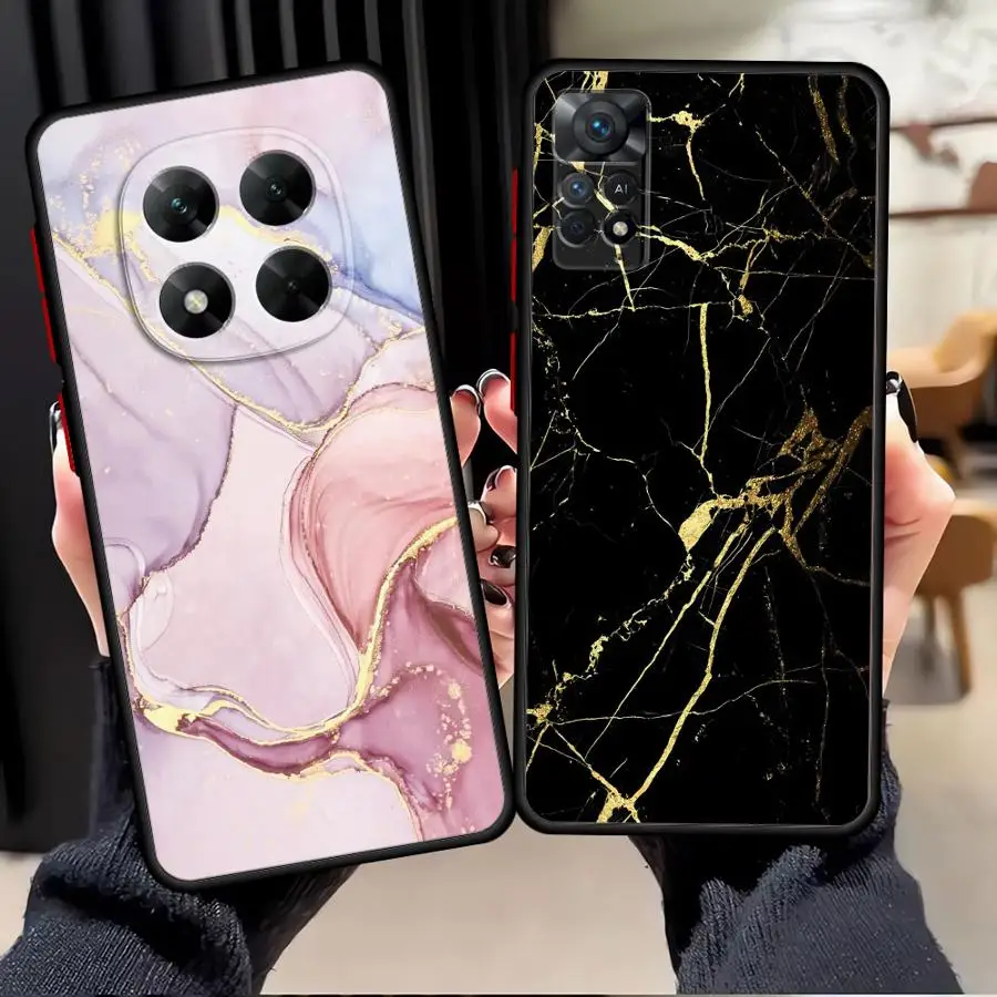 حافظة ناعمة من الرخام الملون لهاتف Xiaomi Redmi A5 9 A1 A2 10 K40 Pro