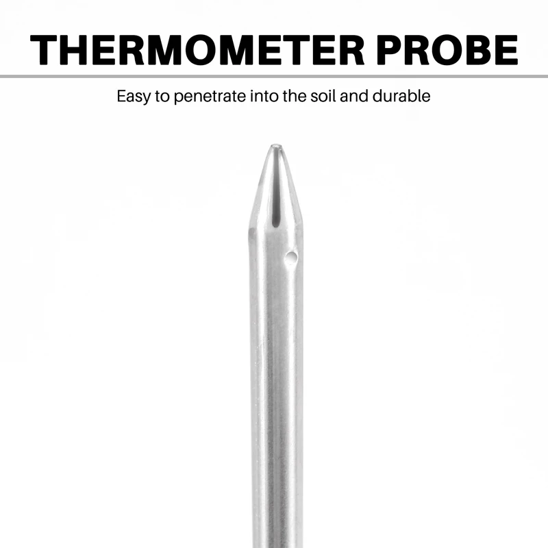 Compost Soil Thermometer 20 Inch 50 Cm Length Premium Food Grade Stainless Steel Measuring Probe Detector