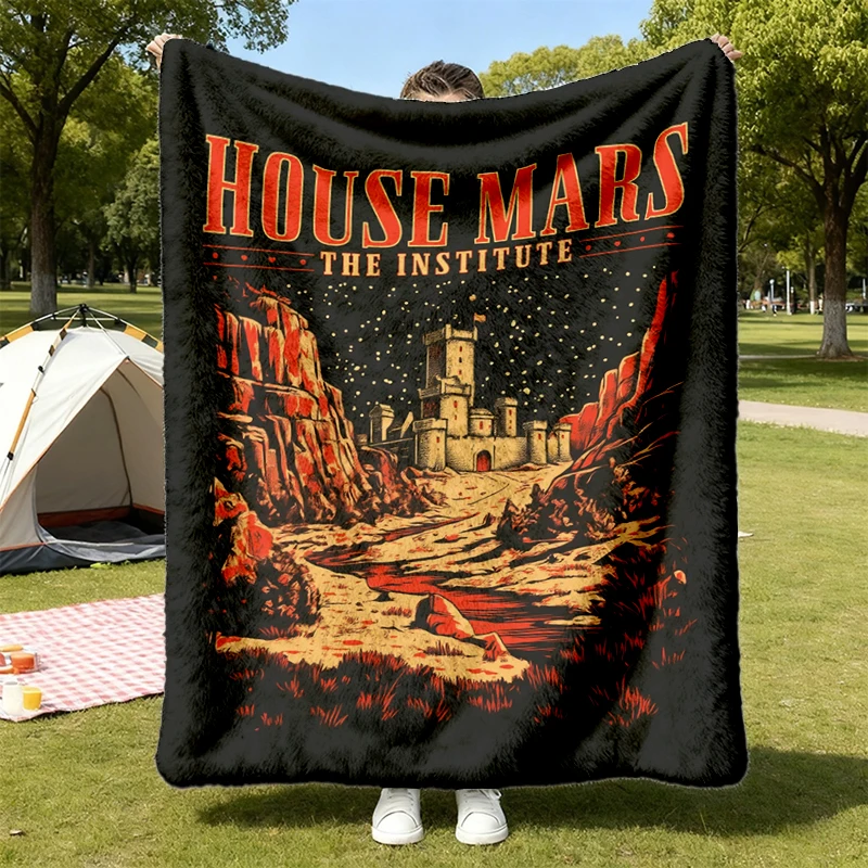 House Mars Warm Blanket, Red Rising Colors Soft Blanket, Bookish Merch, Scifi Lover Gift