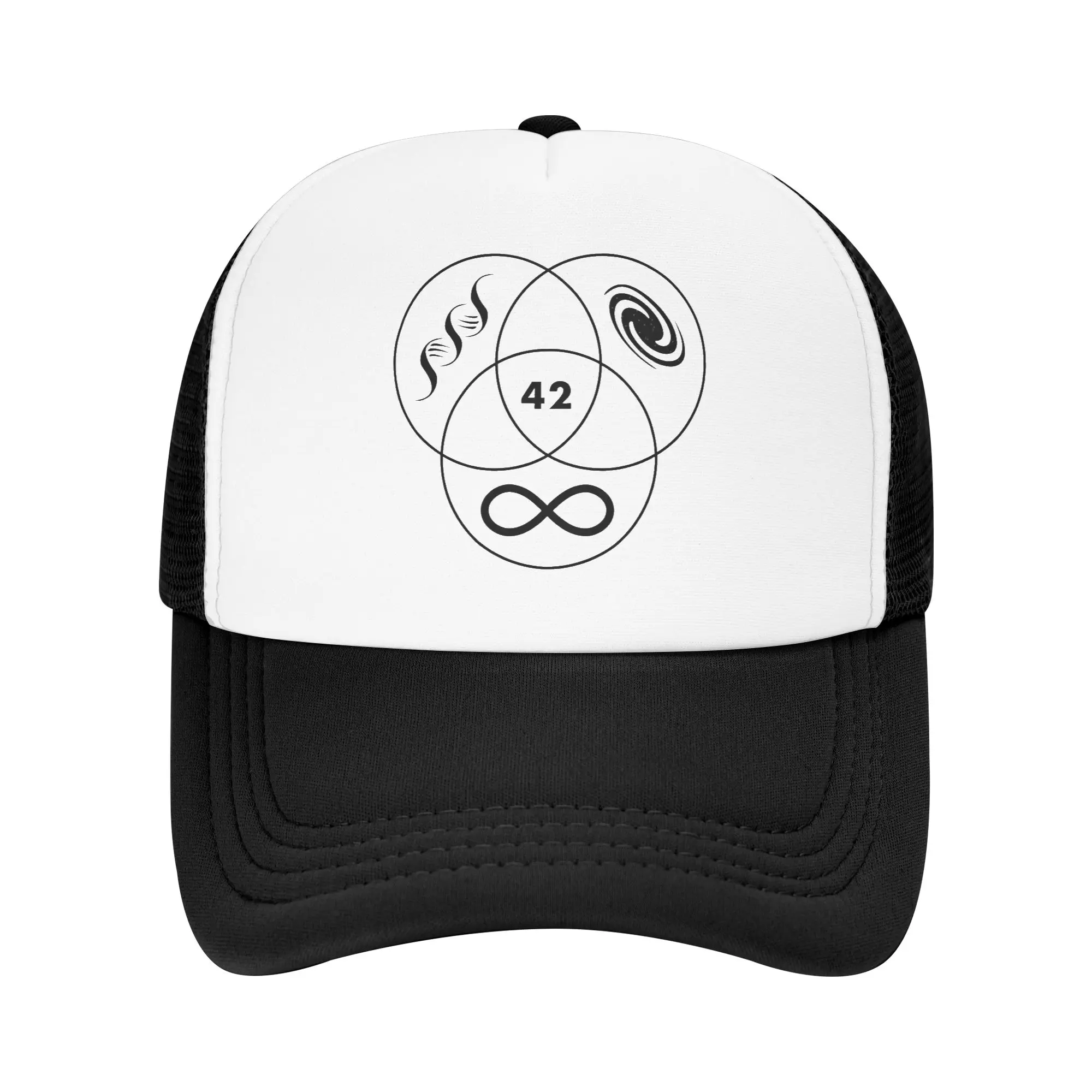dont panic 42 The Answer To Life The Universe And Everything Douglas Adams  Merch Mesh Foam Trucker Hat Mesh-back Sun Caps