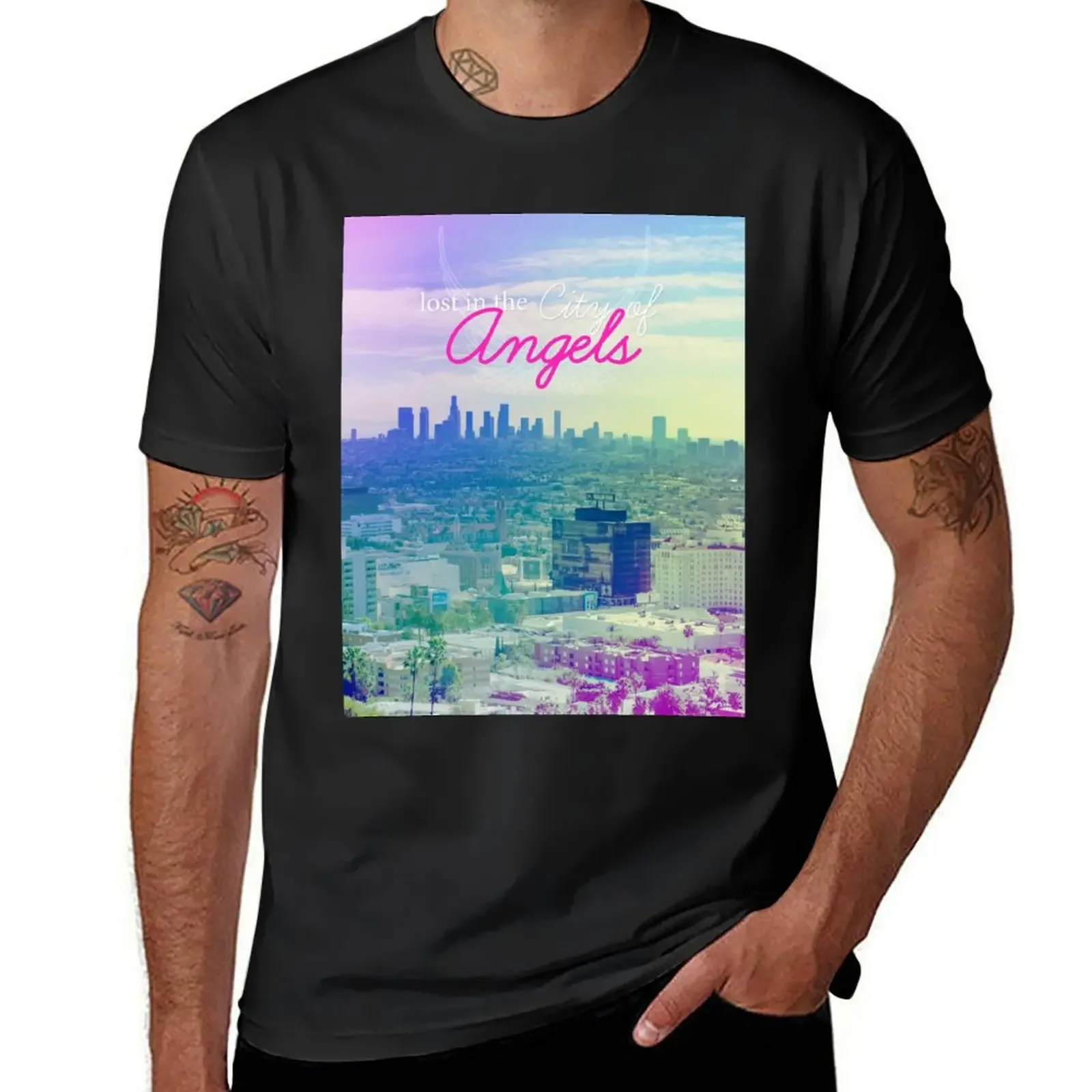 

Lost in the City of Angels T-Shirt custom shirt sweat shirts graphic tees anime tshirt mens t shirts top quality