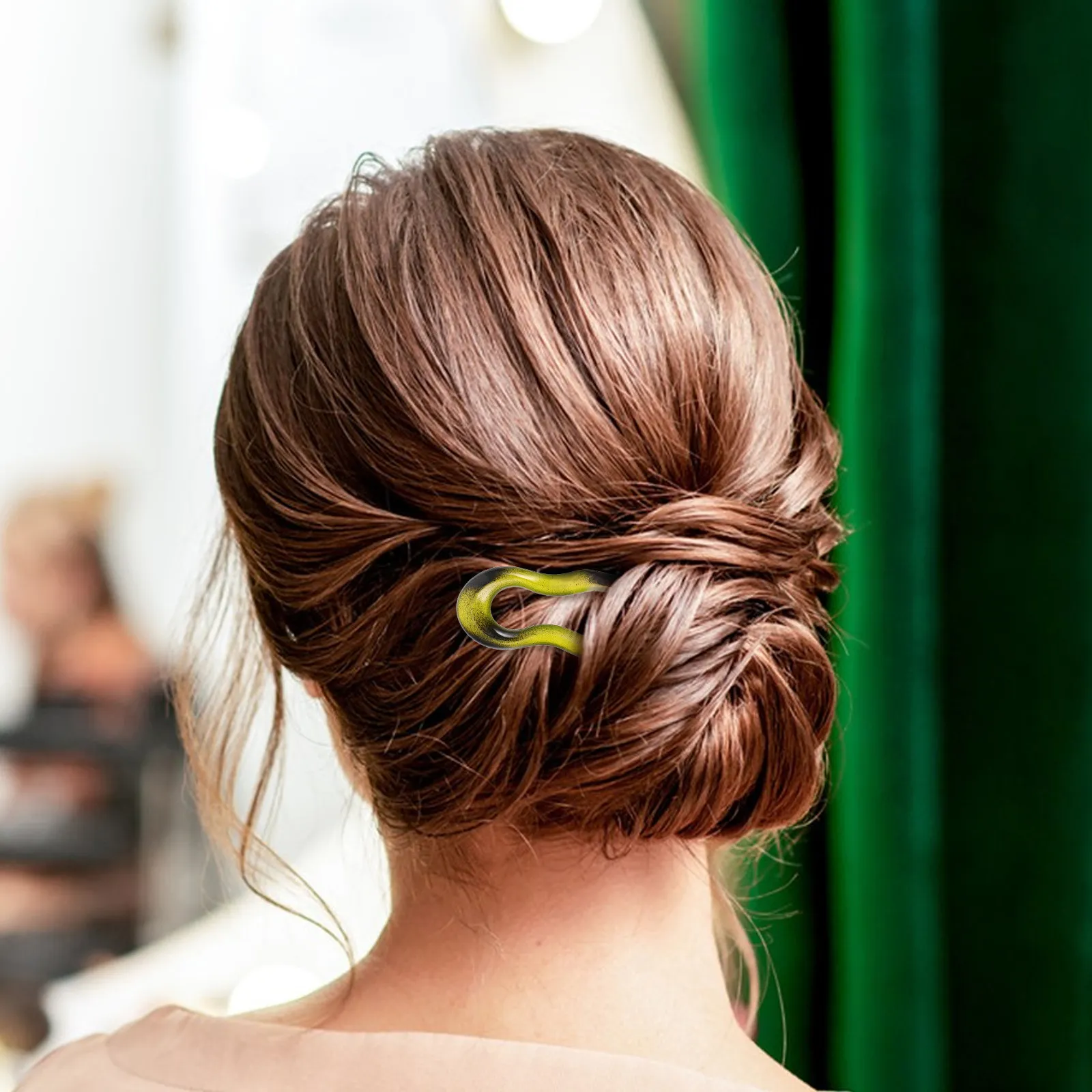 

3Pcs U Shaped Hair Pins Acetate Women's Elegant Styling Accessories for Updos Parties Daily Wear Vintage French Style Hair Forks