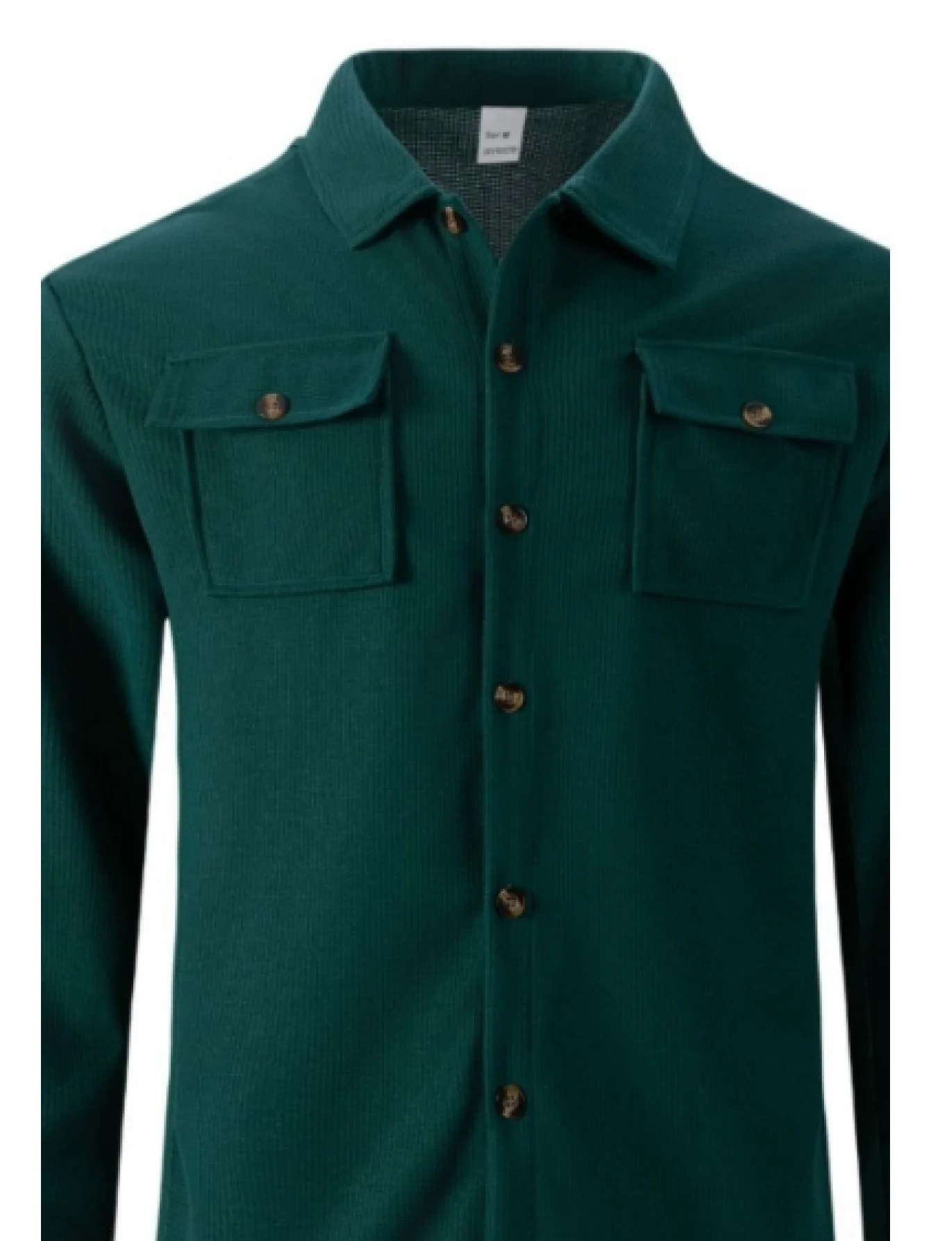 가을 신상 와플 긴팔 바지 투피스 세트 단색 더블 포켓 버튼업 가디건 셔츠 세트