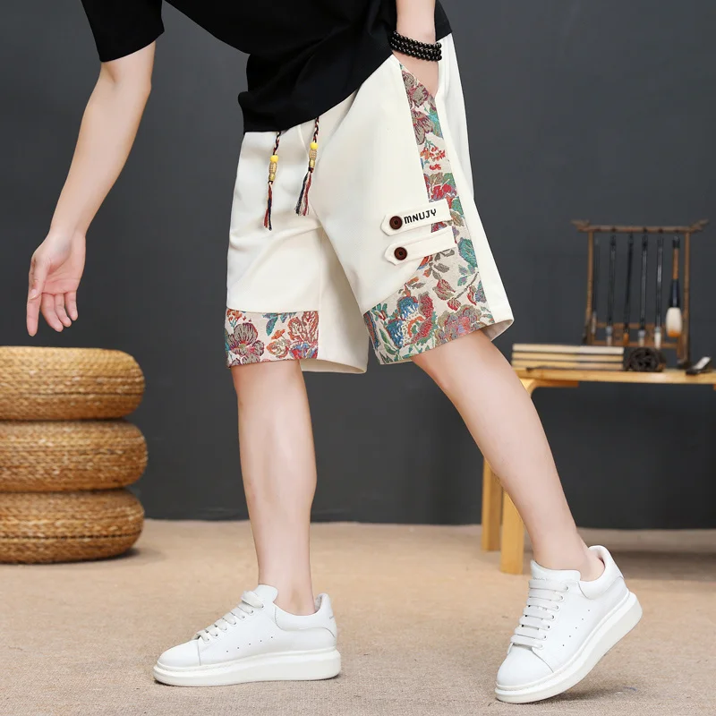 2024 Summer New Fashion Men\'s Shorts Men\'s Casual Shorts Trendy Men\'s Summer Harlan Pants Loose Beach Pants