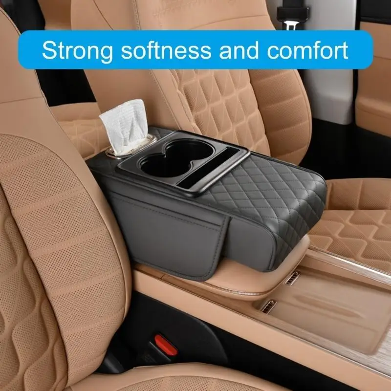 

Universal Car Armrest Height Increase Pad Leather Exterior Pad Car Armrest Height for Enhances Drives Comfort