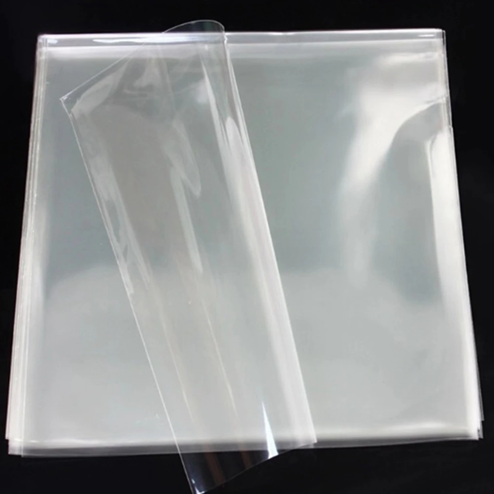 

Gift For Her 200Pcs LP Vinyl Record Bag 12 Inch Outer Bag Protective Sleeve Black Plastic Envelope Bag Vinyl Record Jacket Tube