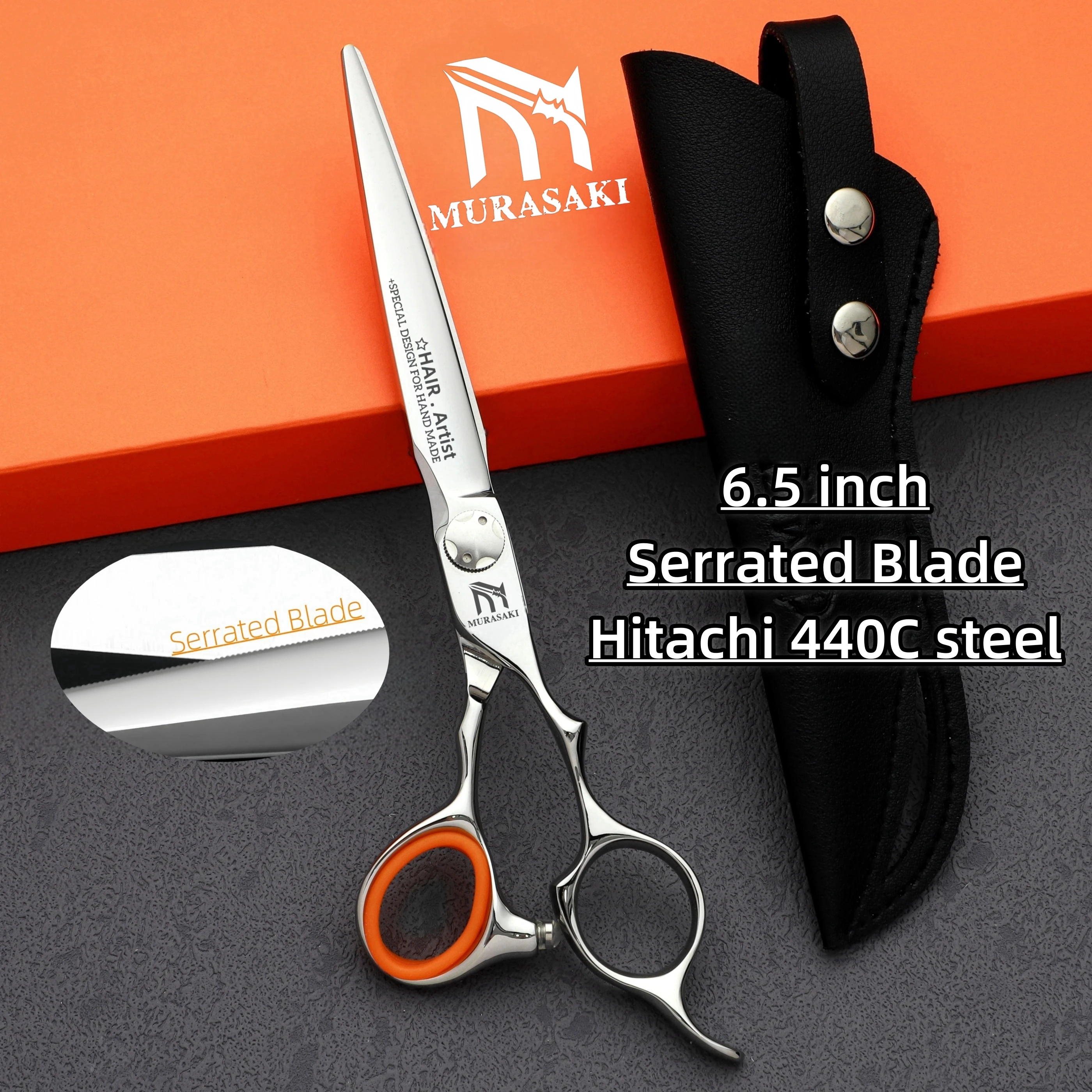 Professionelle Haarausdünnungsschere mit Matter Oberfläche, VG10 Kobaltstahl Friseurschere, Scharfe und Langlebige Haarschneidemaschine – Detail 10