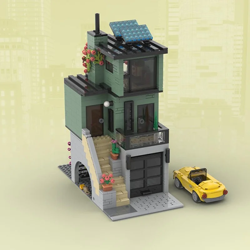 1305 قطعة MOC وسط المدينة لوفت وحدات نموذج اللبنات العمارة هدية الكريسماس تجميع لتقوم بها بنفسك فكرة الطوب الاطفال اللعب عيد ميلاد #5