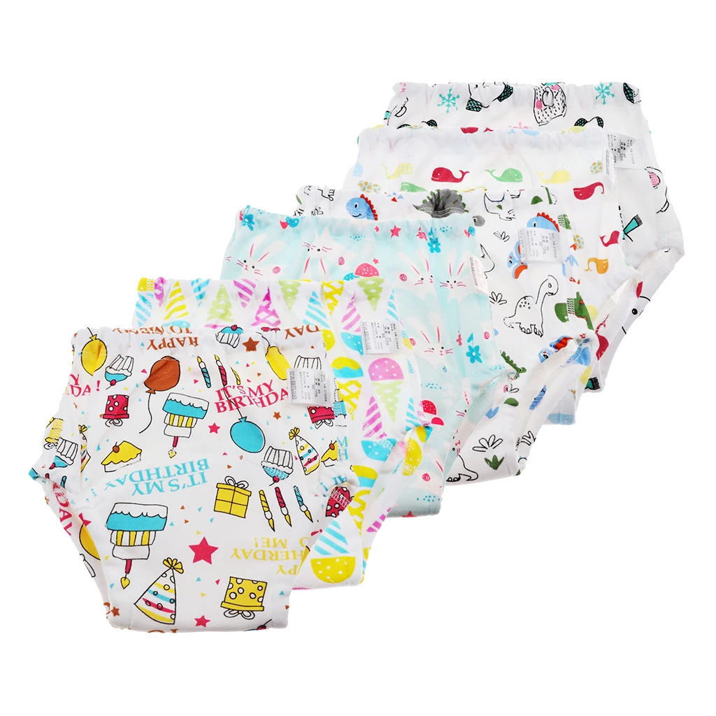 Children Baby Boys Girls 6 Layers Toddler Potty Pants Linen Trousers