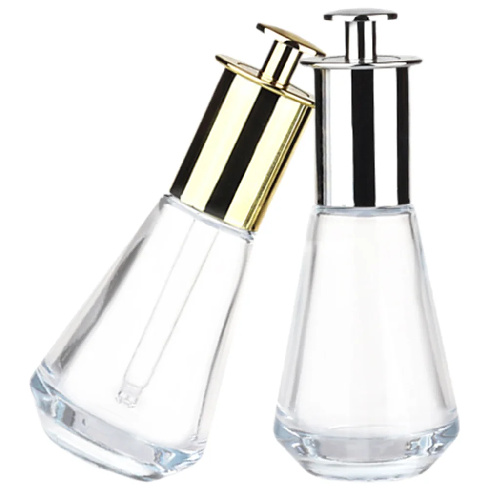 

2 Pcs Essential Oil Dropper Bottle Travel Bottles Reusable Practical Small Glass for Advanced Outdoor Clear Empty