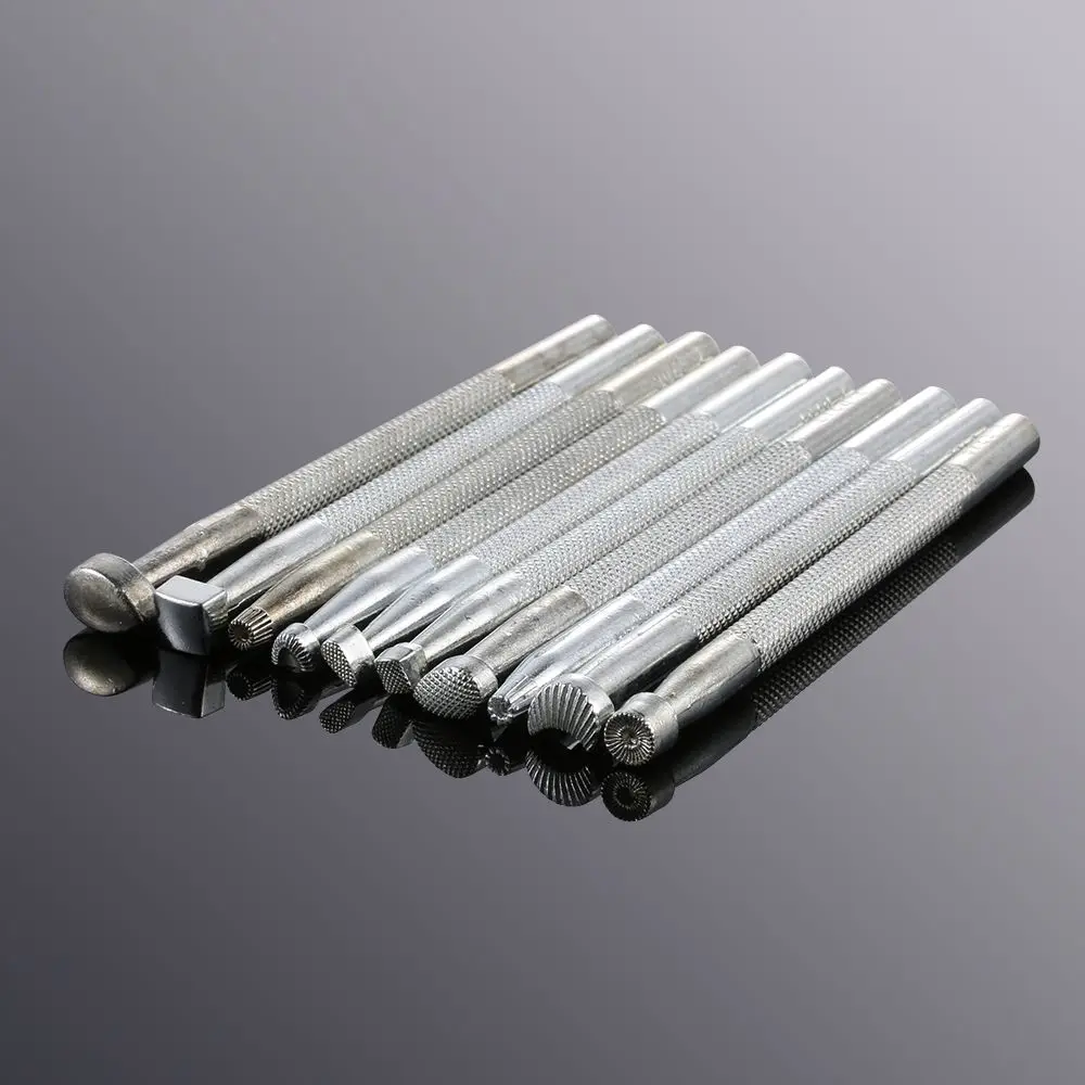 المعادن الجلود العمل السرج صنع أدوات نحت الجلود الحرفية Stamps ختم الجلود الصلبة لتقوم بها بنفسك الطباعة ستامينغ