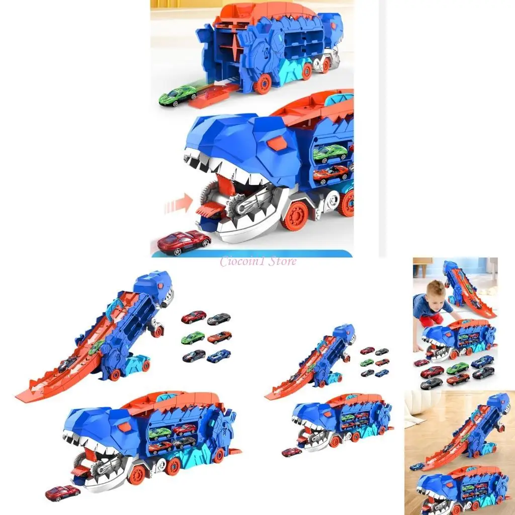 

Y1UB Prehistoric Rex Track Set for Kids Encourages Creativity with 2 Toy Car