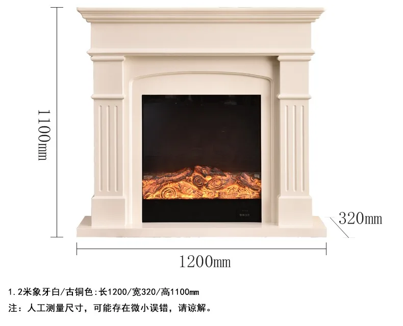 Simple fireplace simulation thermal power fireplace antique black fireplace porch frame