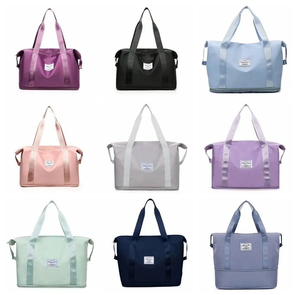 Bolso deportivo expandible de nailon para mujer, bolsa de mano plegable para Yoga, bolsa de equipaje, bolsa de viaje, bolsos de hombro